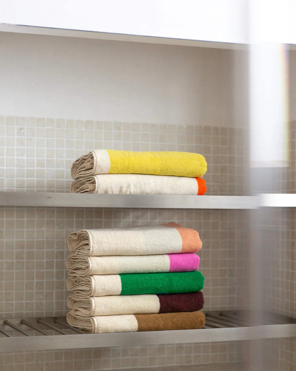 Bath towel Yellow Bordeaux