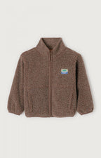 Brown Kids Shearling Jacket