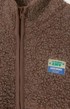 Brown Kids Shearling Jacket