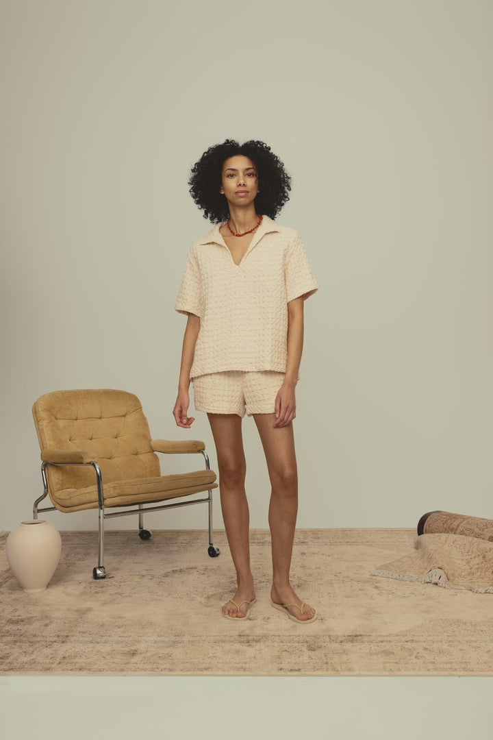 Ecru Waffle Shirt