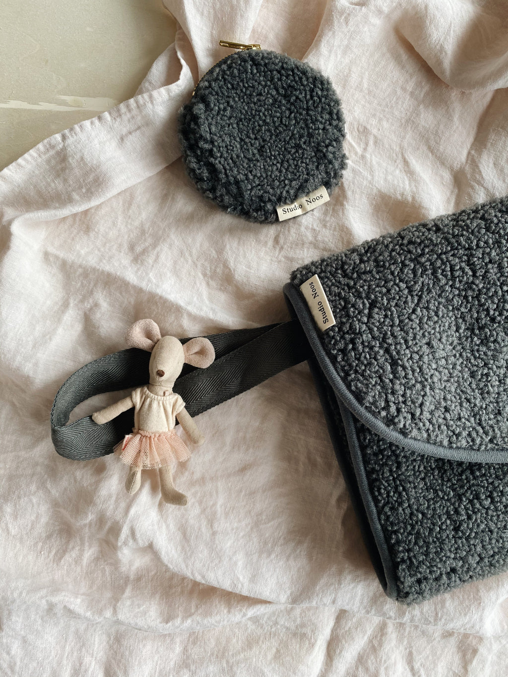 Grey Teddy Changing Mat