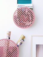Diagonal Wall Basket Pink