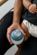 Baby Bottle Blue Gray