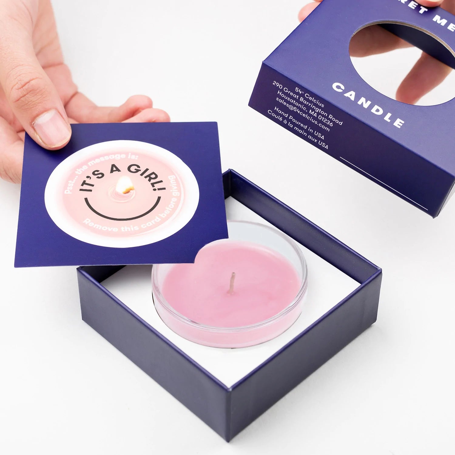 It's a Girl! Secret Message Candle