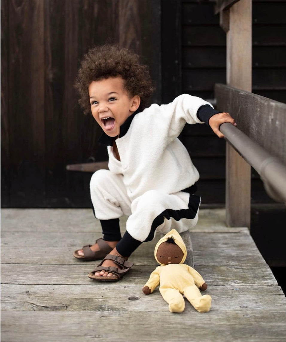 Two-tone Black Teddy Polo + Jogg Set
