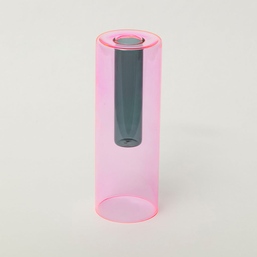 Pink Reversible Glass Vase