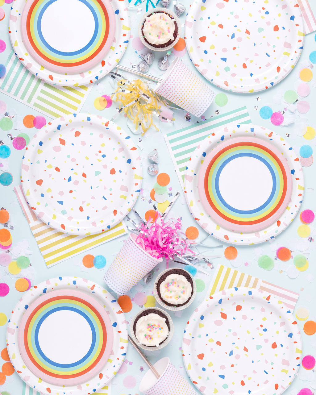 Rainbow Dot Party Cups
